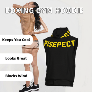 Sudadera con Capucha Deportiva de Invierno, Informal, Tejida, Lisa, Teñida, Transpirable, Cortavientos, Elegante y Funcional, de Poliéster/Algodón, para Gimnasio - Product Image 2