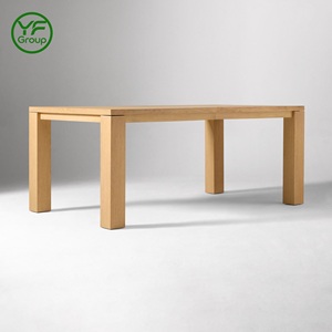 Vente directe d'usine, table à manger carrée moderne <span class=keywords><strong>en</strong></span> bois massif, pieds épais, style extensible, pour restaurant, usage commercial - Product Image 4