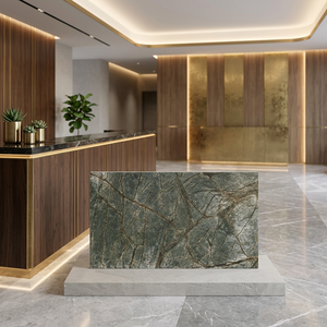 Revêtement mural flexible en pierre vert forêt tropicale OEM, motif marbre, certifié CE, garantie 5+ ans, prix bas, pour cuisine extérieure et salle à manger - Product Image 4