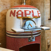 Four à pizza au bois et au gaz de 16 pouces, four à pizza électrique 450-500 degrés, brûleur au propane et au bois avec pierre rotative