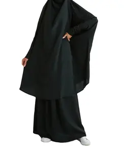 Venta caliente sólido liso manga larga Oriente Medio ropa suelta Abaya túnica islámica vestidos de mujeres musulmanas