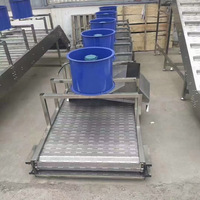Convoyeur à chaîne à surface plate en acier inoxydable SUS304 de qualité alimentaire, machine de transport robuste pour la transformation alimentaire