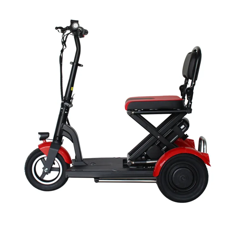 Três rodas dobrável scooter de mobilidade para pessoas desbloqueadas e pessoas velhas