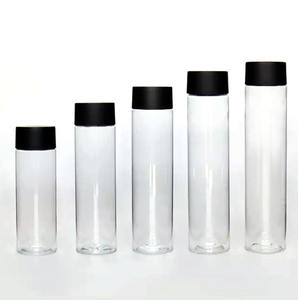 Bouteille en verre Oshow Cylindre 500ml/250ml style <span class=keywords><strong>Voss</strong></span> pour boissons, jus, verre à boire d'été, grand et fin, avec couvercle rond 800ml/750ml - Product Image 1