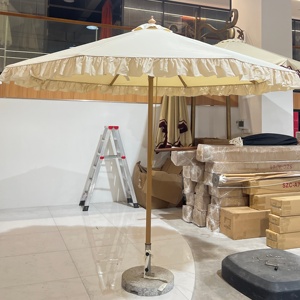 <span class=keywords><strong>Parasol</strong></span> d'extérieur moderne pliable sur mesure avec grand poteau central pour hôtel, plage et jardin - Product Image 5