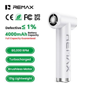 Remax RS-SF21พัดลมเทอร์โบ10W ความเร็วสูงพัดลมขนาดเล็ก80000 RPM พัดลมมือถือ131G พัดลมขนาดเล็กแบบพกพาพร้อมสายคล้องสำหรับเล่นกีฬา - Product Image 1