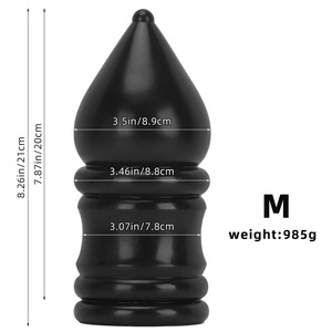 Plug anal géant en silicone doré extra large et extra épais de 11 cm, jouet sexuel <span class=keywords><strong>pour</strong></span> hommes et femmes, utilisation relaxante de l'anus - Product Image 6