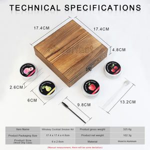 Maßgefertigtes Whiskey-Räucher-Set mit 4 Natürlichen Holzchips-Aromen, Cocktail-Räucher-Set, Ideales Geschenk für Männer, Väter, Whiskey-Cocktail-Liebhaber, Bar - Product Image 4