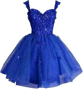 Nuevo <span class=keywords><strong>Vestido</strong></span> de Noche para Mujer, <span class=keywords><strong>con</strong></span> Tirantes, Hombros Descubiertos, Mariposas 3D, <span class=keywords><strong>Vestido</strong></span> Corto de Quinceañera, Brillante, Corte A, para Cóctel o Fiesta - Product Image 2