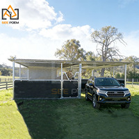 Ventes directes d'usine Seepoem, écurie modulaire fonctionnelle pour chevaux, acier galvanisé à chaud, écurie de luxe pour chevaux, kits d'écuries 3x3m