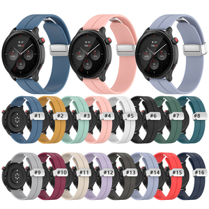 20mm 22mm Alliage Magnétique Boucle Pliante Hommes Bracelet de Montre Bracelet en Silicone Bracelet de Montre Intelligente pour Huawei Watch <span class=keywords><strong>4</strong></span> <span class=keywords><strong>Buds</strong></span> Watch3 <span class=keywords><strong>Pro</strong></span> Runner - Product Image 6