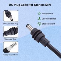 Câble Starlink Mini O-Ring vers DC Mâle, Convertisseur Élévateur de Tension de Batterie 12V/24V vers 30V 3.5A, Adaptateur d'Alimentation avec Fusible