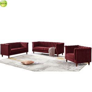 <span class=keywords><strong>Sofa</strong></span> beludru <span class=keywords><strong>Burgundy</strong></span> elegan, Set <span class=keywords><strong>Sofa</strong></span> bagian Modern warna merah, Set penutup <span class=keywords><strong>Sofa</strong></span> Eropa, <span class=keywords><strong>Sofa</strong></span> Knock penuh 321 tempat duduk - Product Image 2