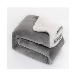 Couverture polaire <span class=keywords><strong>Sherpa</strong></span> grise en peluche, différentes tailles - Product Image 4