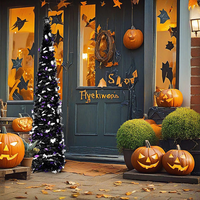 Hochwertiger 1,5m Glitzer-Klappbaum, Künstlicher Halloween-Baum, Neujahrsprodukt, Halloween-Baumdekorationen