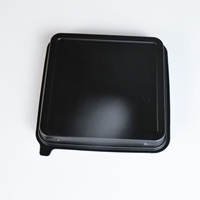 Boîte de rangement carrée en plastique PET de qualité alimentaire haute transparence avec impression UV pour l'emballage de gâteaux et de desserts, pâtisserie