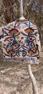 Veste en coton brodée à la main à motifs floraux, col mandarin, manches longues, style printemps, chic prairie pour femmes, longueur normale - Product Image 6
