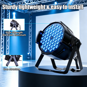 Projecteur LED professionnel 54x3W RGBWAUV Blanc 4-en-1 DMX512 pour scène, éclairage de fond IP20 pour concerts, discothèques, DJ, mariages, clubs et fêtes - Product Image 4