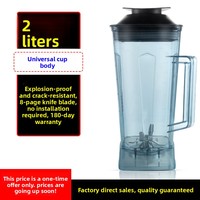 Ensemble de gobelets mixeurs universels haute vitesse Xiying 2L en acier inoxydable pour machines à lait de soja, slushies et smoothies, fabriqué en Chine