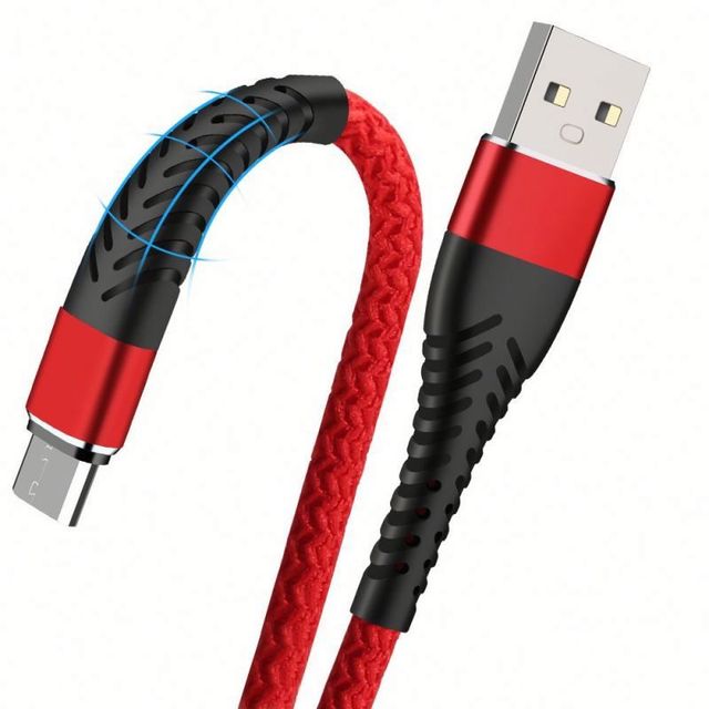 1m 2m 3m Nylon Braided Type-c Micro Usb Fast Charging Cable for Type-c Micro 2.4a Fast Charger Cable