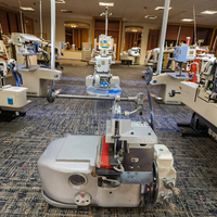2502DD Machine à coudre industrielle Moteur à entraînement direct Tapis Overlock Overeding Manuel unique Nouveau pour les applications de vêtements