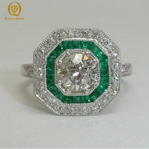 Anillo de Diamantes de Dos Colores con Halo, Serie de Lujo, Diamante Cultivado en Laboratorio de Alta Calidad, Certificado IGI, Platino, Varios Tamaños, Personalizable - Product Image 1