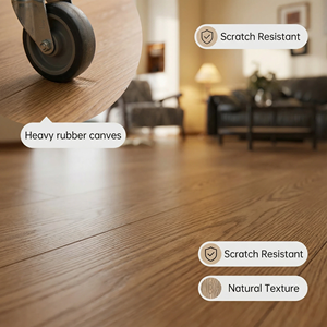 Plancher stratifié HDF résistant aux rayures et aux taches avec classement AC4 et installation par système <span class=keywords><strong>de</strong></span> clic pour propriétés en <span class=keywords><strong>location</strong></span> avec <span class=keywords><strong>salle</strong></span> <span class=keywords><strong>de</strong></span> bain - Product Image 4