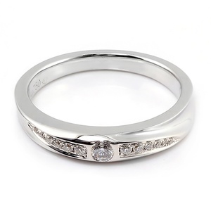 Anillo de Diamantes de Boda, Oro Blanco de 18k, Bandas de Moissanita VVS1, Anillo de Compromiso para Mujer y Hombre, Redondo, Juego de Pareja, Personalizable - Product Image 2