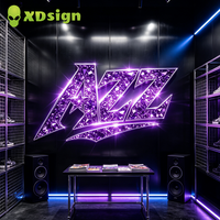 Lettres lumineuses LED irisées en diamant certifiées IPX7 personnalisées XDsign, en acier inoxydable, pour extérieur, enseigne 3D, lumière néon, décoration de voiture