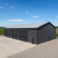 Structure en acier durable, entrepôt conforme à la norme EN 1090, atelier métallique préfabriqué résistant aux intempéries, garage, hangar, bâtiment métallique