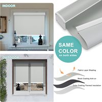 Persianas Enrollables Motorizadas Eléctricas Inteligentes de Diseño Moderno de 38 mm con Control WiFi, Personalizables, para Ventanas Francesas, Bipartición Superior/Inferior, Anti-UV