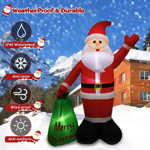 Bolsa de Regalo Inflable de Santa Claus con Luz LED de 6 Pies, Impermeable IP44, Ecológica, Decoración Navideña para Jardín, Patio y Hogar - Product Image 6
