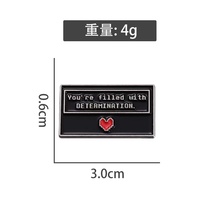 En gros : Broches en métal émaillées à motifs de dessins animés et citations de RPG Undertale, accessoires de mode pour vêtements, souvenir, excellente idée cadeau