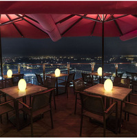 Lampe de table rechargeable portable pour l'extérieur avec télécommande pour éclairage d'ambiance de restaurant et de bar Veilleuse sans fil