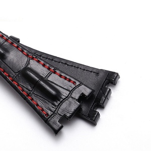 Negro Marrón Azul Rosa Oro Tang Hebilla Cierre de despliegue <span class=keywords><strong>Oak</strong></span> <span class=keywords><strong>Royal</strong></span> 28mm Correa de <span class=keywords><strong>reloj</strong></span> de cuero para correa de <span class=keywords><strong>reloj</strong></span> AP - Product Image 5
