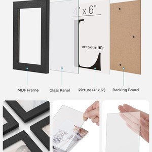 Collage Picture <b>Frame</b> 4x6 <b>Wall</b> Decoration Handmade Rectangular Photo <b>Frame</b> Set Living Room Bedroom Study - Product Image 4