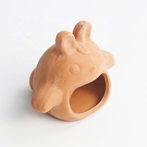 Rote Terrakotta-Frosch form Aquarium Fischzucht höhle Garnelen zucht Tierheim Aquarium Pleco Höhlen zucht - Product Image 3