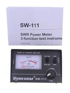เครื่องวัดกำลังไฟฟ้า SURECOM SW-111 100W SWR เครื่องทดสอบความแรงของคลื่นวิทยุ เครื่องมือวัดการสื่อสารผ่านเสาอากาศ L766 - Product Image 5