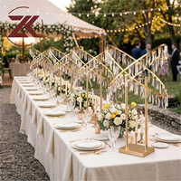 Support de fleurs en cristal ZKAI pour mariage, centre de table, support de fleurs en métal pour table