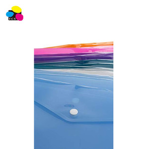 13.25X9.25Inch Snap Đóng Cửa Trong Suốt Được Thiết Kế 24 Phong Bì Nhựa Nhiều Màu Có Thể Đóng Lại - Product Image 4