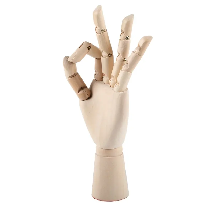 Hot Koop Flexibele Houten Handmodel Beweegbare Houten Kunstenaars Manikin Jointed Pop Model Voor Schetsen Tekening