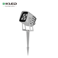 Projecteur LED KLED à haute luminosité, installation sur piquet, extérieur, corps en alliage d'aluminium, RGBW, IP66, angle de faisceau réglable, dimmable