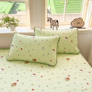 Juego de Tres Piezas de Cubrecama Acolchado de Doble Capa con Relleno de Algodón Chiffon, Diseño Simple con Costuras, para el Hogar, para Todas las Estaciones - Product Image 2