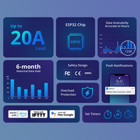 Module d'interrupteur intelligent WiFi SONOFF Pow Elite 16A avec commande vocale, surveillance de la consommation d'énergie, compatible avec Alexa et Google Home