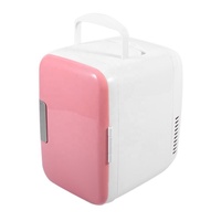 Mini-réfrigérateur portable 12V à semi-conducteurs, compact, en plastique, rechargeable, certifié CE, pour la maison et la voiture, rose et bleu, 4-60