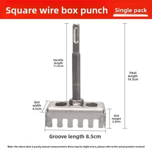 Perforadora Eléctrica <span class=keywords><strong>para</strong></span> Electricistas y Fontaneros, Abre Orificios Cuadrados en Paredes, Compatible con Caja de 86 Líneas - Product Image 4