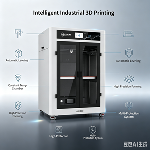 เครื่องพิมพ์ 3 มิติอุตสาหกรรมรุ่น AX-H1000 ขนาดพื้นที่การพิมพ์ 1000x1000x1000 มม. รองรับเส้นพลาสติก PLA พร้อมระบบปรับระดับอัตโนมัติ สำหรับการพิมพ์โมเดล 3 มิติอเนกประสงค์ - Product Image 5