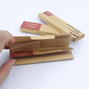 Premium <b>Smoking</b> Accessories Ultra Slim Brown Rolling Papers with Tips - Product Image 4