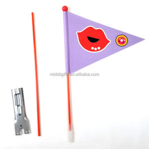 Bandera de seguridad personalizada para <span class=keywords><strong>bicicletas</strong></span>, pancarta de poliéster, bandera triangular para deportes al aire libre, Bandera de bicicleta, pancarta de promoción, pancartas - Product Image 2