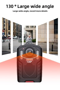 Caméra portable Yinzam E2011080P HD ABS avec vision nocturne, grand angle de 130°, <span class=keywords><strong>batterie</strong></span> haute capacité de 3000 mAh, enregistrement de sécurité en extérieur - Product Image 4